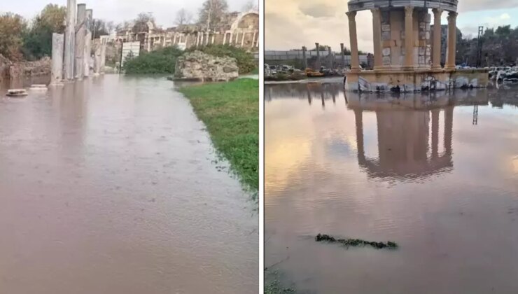 Antalya’yı şiddetli yağışlar hayatı olumsuz etkiledi: 236 kişi mahsur kaldı, antik kenti su bastı