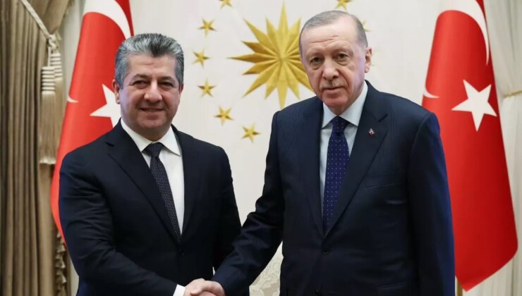 Cumhurbaşkanı Erdoğan, Mesrur Barzani’yi kabul etti