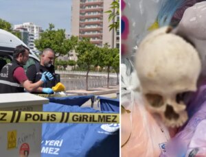 Çöpte bulunan insan kafatasını uzman doktorun eşi atmış
