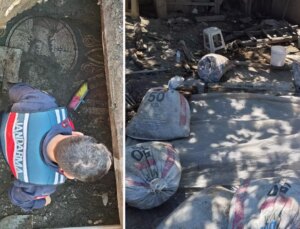 İzinsiz kazıda 2 bin yıllık mozaik buldular, İtalyanlara satma çalışırken yakalandılar